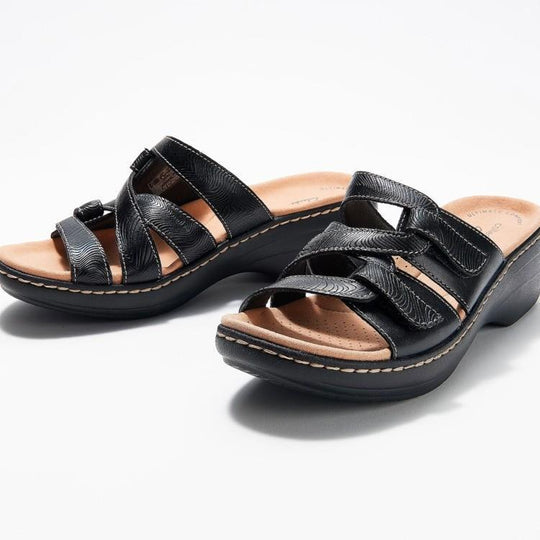 Damen Komfortable Clogs mit anatomischem Fußbett und modischem Riemendesign EB
