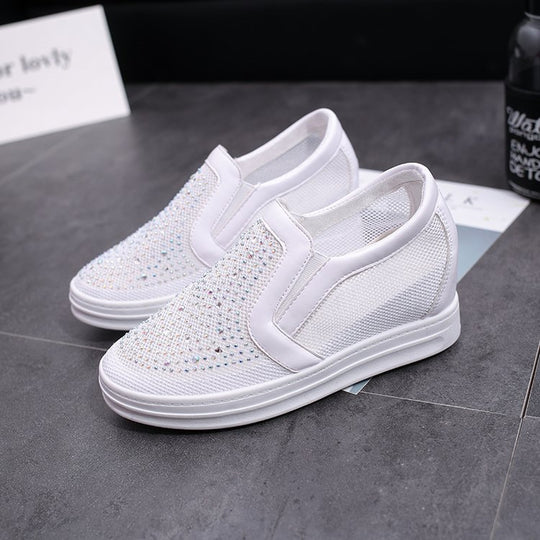 Damen Sneaker mit funkelnden Strassdetails und atmungsaktivem Obermaterial EB