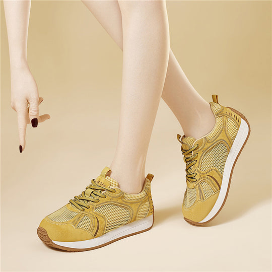 Damen Atmungsaktive Freizeitsneaker mit stoßdämpfender Sohle EB