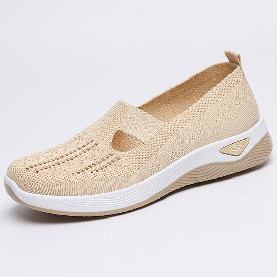 Damen Atmungsaktive Slip-On Sneakers mit elastischem Einschlupf EB