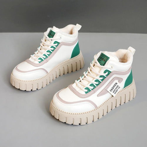 Damen Sportliche High-Top Sneakers mit dämpfendem Sohlenprofil und kuscheligem Innenfutter EB