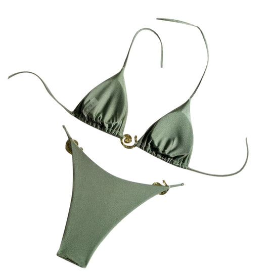Damen Triangel-Bikini mit luxuriösen Muschel-Details EB