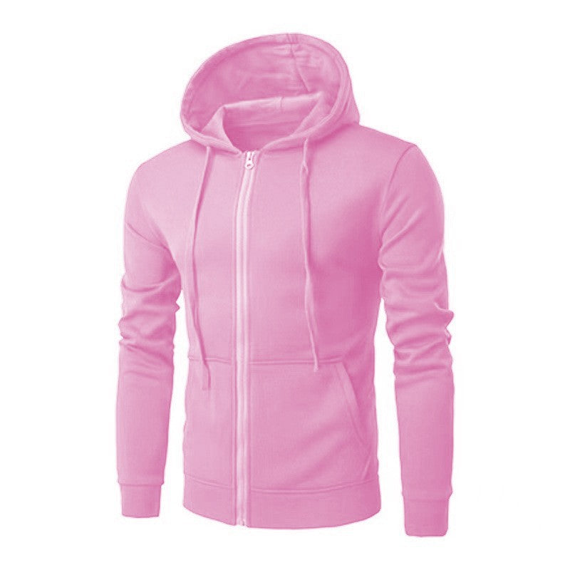 Herren nan schmal geschnittene Zip-Hoodie Jacke mit weichem Fleece-Innenfutter und Kängurutaschen EB