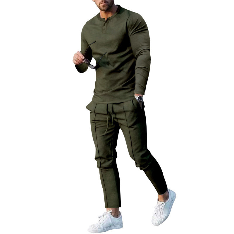 Herren Baumwoll-Jogginganzug mit atmungsaktiven Eigenschaften und modischem Schnitt EB