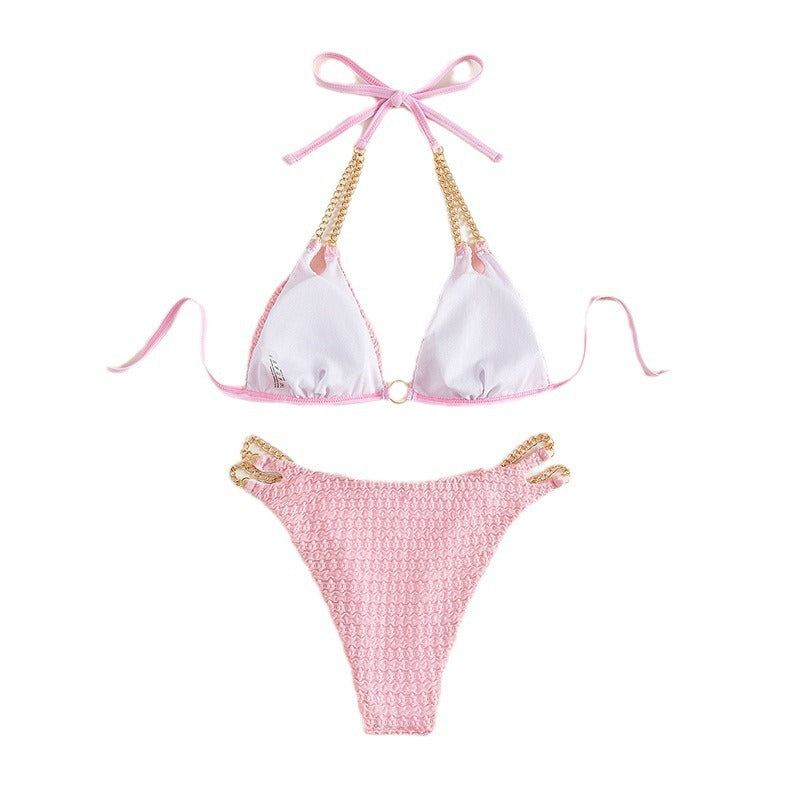 Damen Triangel-Bikini mit eleganten Kettenakzenten EB