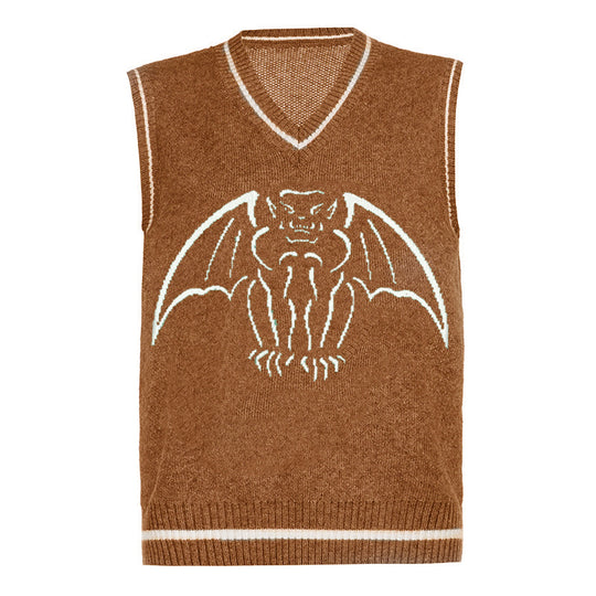Damen Strickweste mit beeindruckendem Gothic-Motiv EB