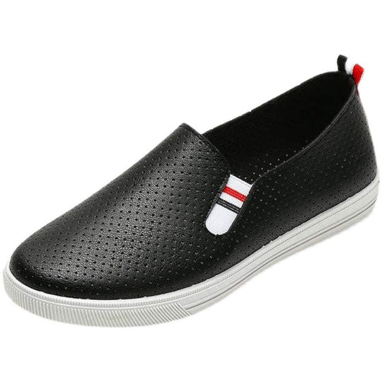 Damen komfortable Slip-On Schuhe mit perforiertem Obermaterial EB