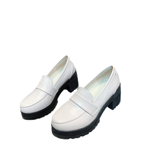 Damen Elegante Plateau-Mokassins mit modischer Sohle EB