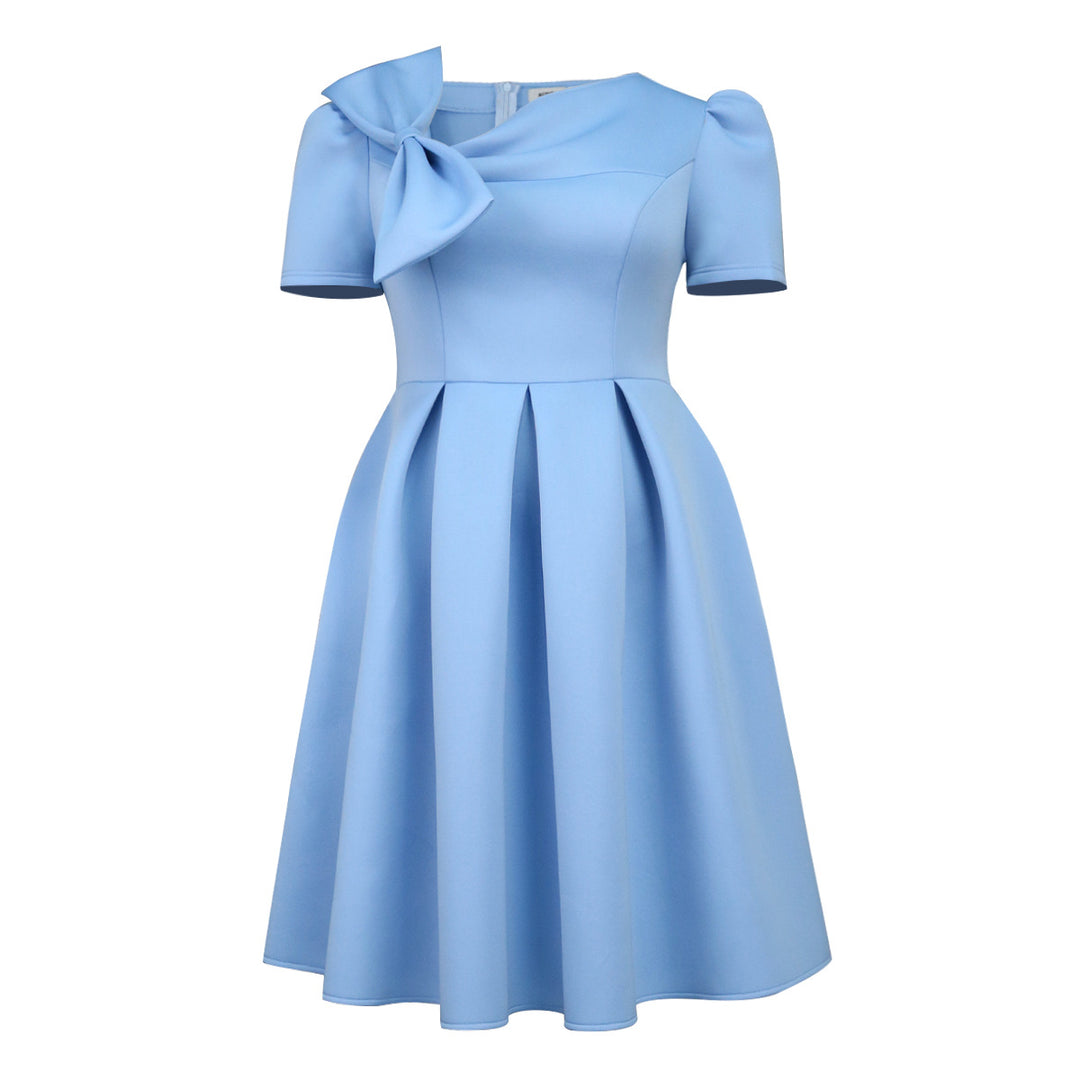 Damen Cocktailkleid mit kunstvollem Schleifenakzent und taillierter Silhouette EB