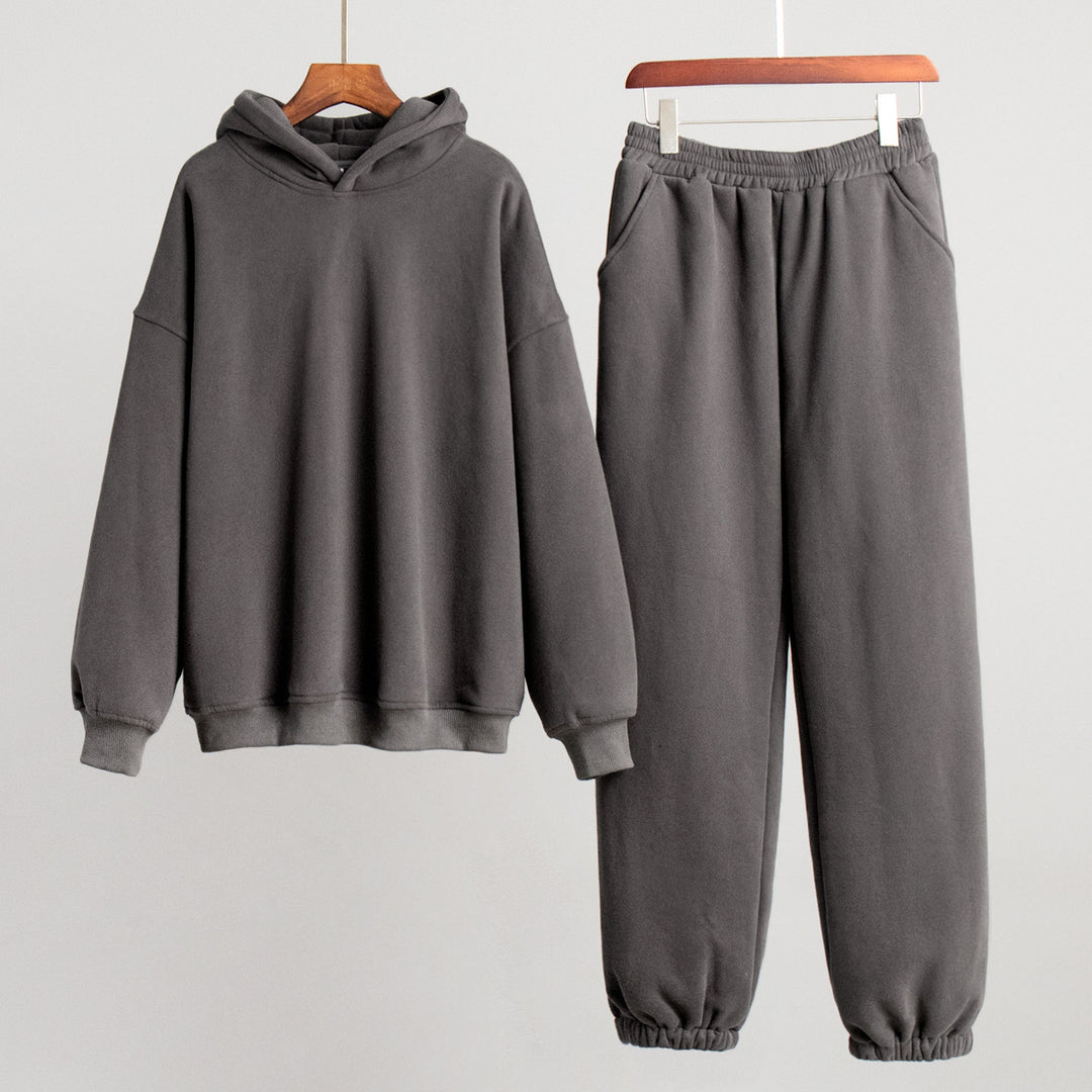 Damen Kuschelige Sweatshirt- und Jogginghose-Kombination EB