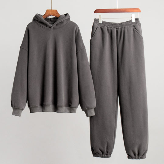 Damen Kuschelige Sweatshirt- und Jogginghose-Kombination EB