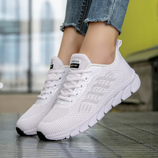 Damen nan nahtlose Strick-Laufschuhe mit viskoelastischem Komfort-Fußbett und segmentierter Flexlaufsohle EB