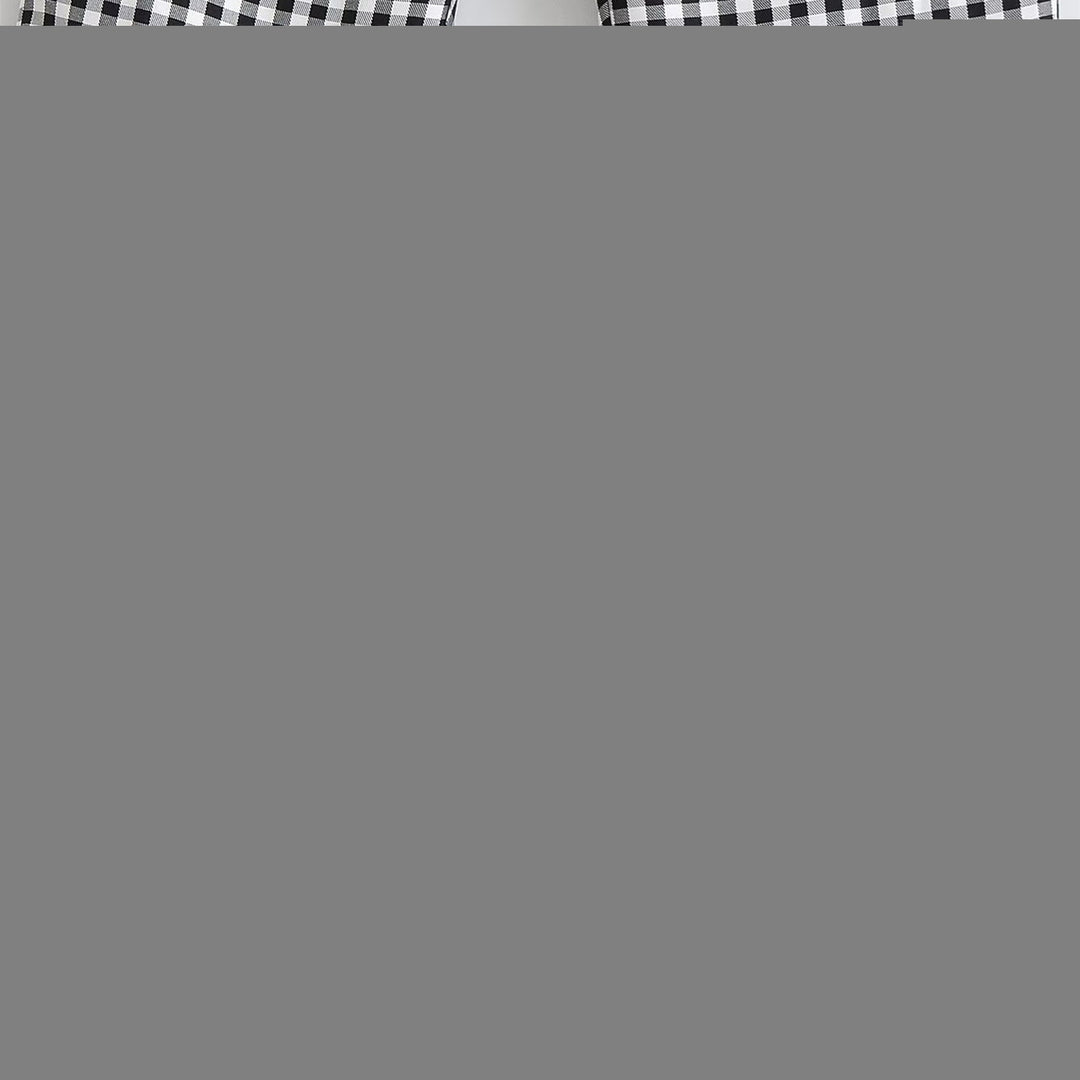 Damen karierten Hose mit lockerem Schnitt EB
