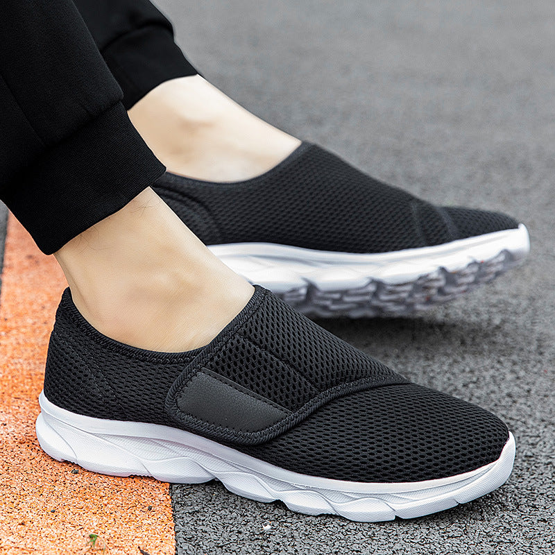 Damen Atmungsaktive Slip-On Sneakers mit elastischem Riemen EB