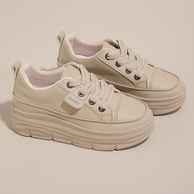 Damen Komfortable Plateau Sneakers mit atmungsaktivem Obermaterial EB