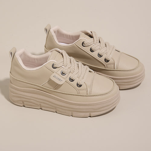 Damen Komfortable Plateau Sneakers mit atmungsaktivem Obermaterial EB