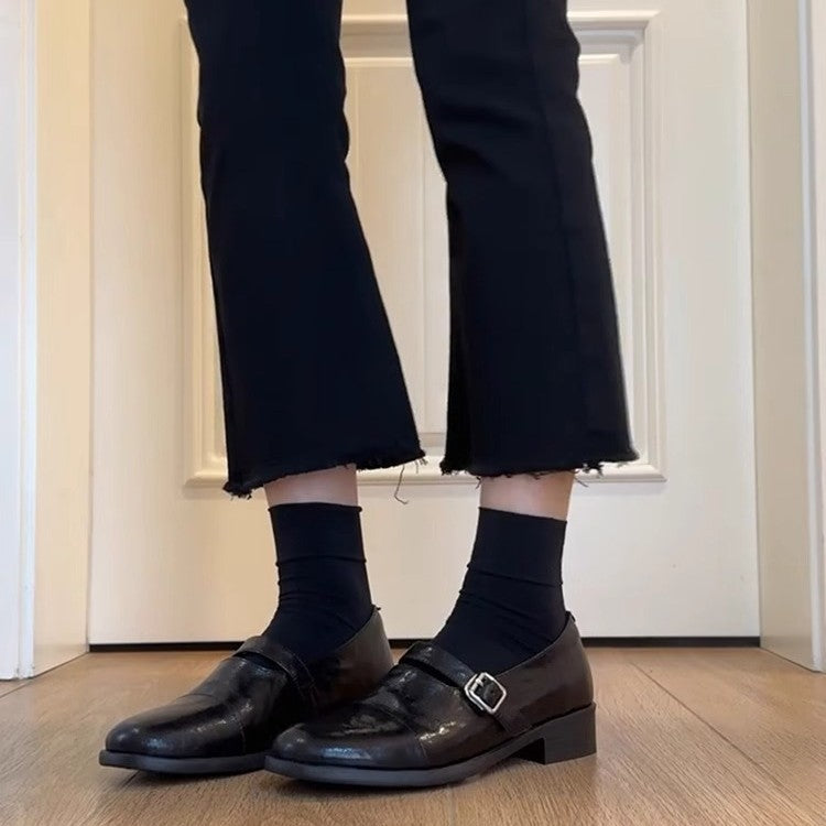 Damen Mokassins mit modischer Schnallenverzierung und eleganter Form EB