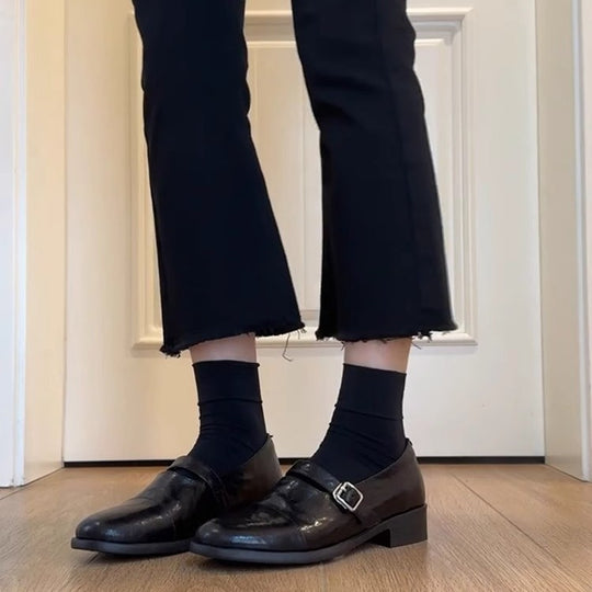 Damen Mokassins mit modischer Schnallenverzierung und eleganter Form EB