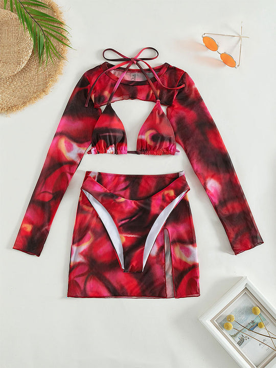 Damen Bikiniset mit langärmligem Oberteil EB
