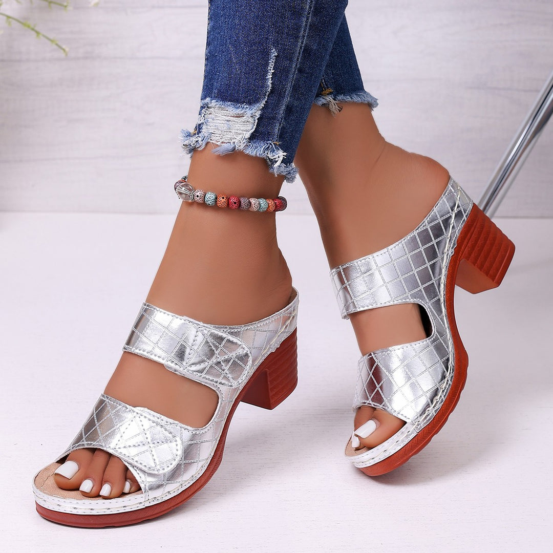 Damen elegante Clogs mit verstellbarem Riemendesign EB