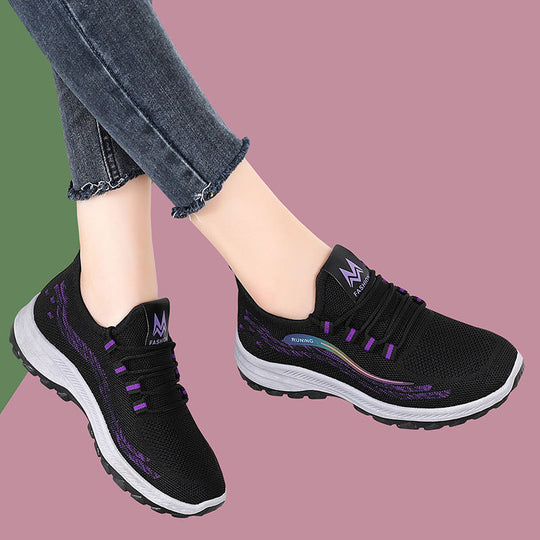 Damen Atmungsaktive Fitness-Sneaker mit rutschfester Außensohle EB