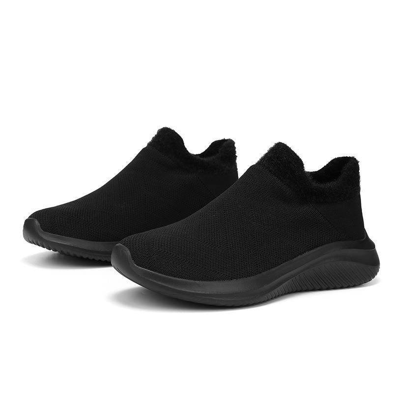 Damen Bequeme Slip-On Laufschuhe mit weich gefüttertem Kragen EB