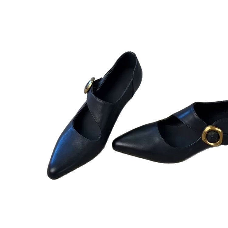 Damen elegante Mary Jane Schuhe mit modischem Schnallenverschluss EB