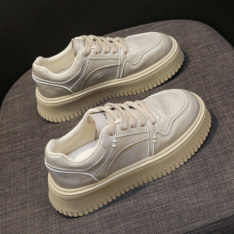 Damen sportliche Sneakers mit dicker, stoßdämpfender Sohle EB