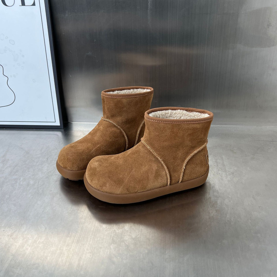 Damen Gemütliche Winterstiefel aus hochwertigem Wildleder mit warmem Innenfutter EB