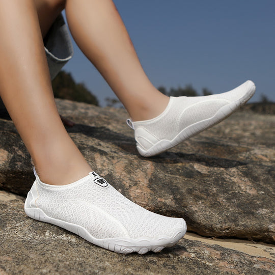 Damen nan leichte und flexible Wasserschuhe mit atmungsaktivem Strick-Obermaterial und rutschfester Profilsohle EB