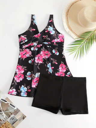 Damen Tankini mit floralen Akzenten EB