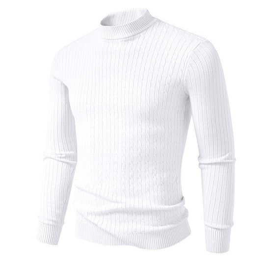 Herren Rollkragenpullover aus strukturiertem Strick EB