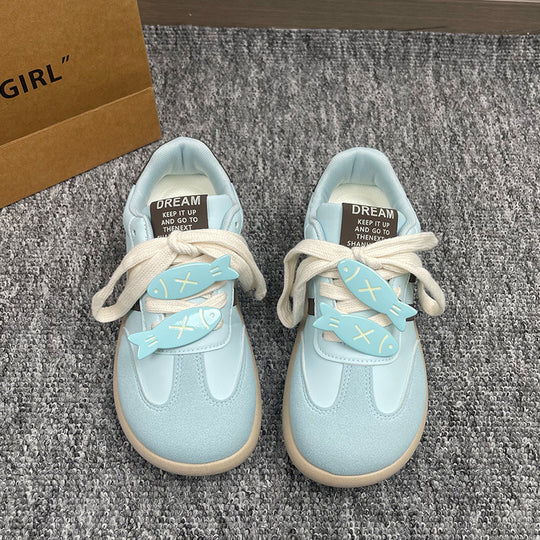 Damen Sportliche Sneaker mit einzigartigem Tiermotiv und elastischer Schnürung EB