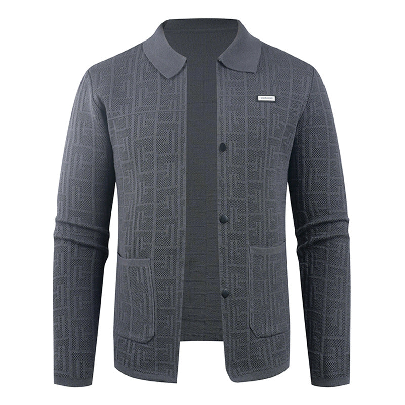 Herren modische Strickjacke mit einzigartigem Muster EB