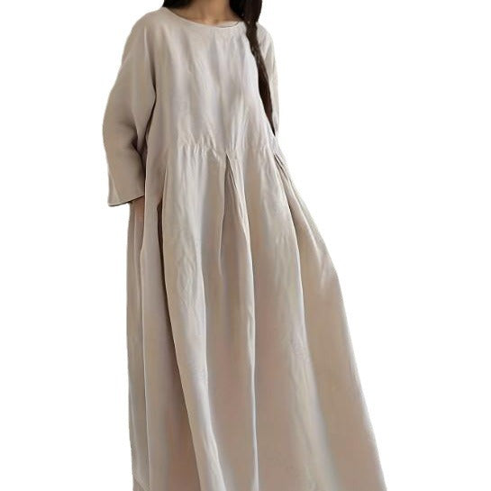 Damen Midikleid mit innovativem Falten-Design EB