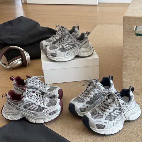 Damen Sportliche Sneaker mit atmungsaktiver Oberflächenstruktur und stoßdämpfendem Komfort EB