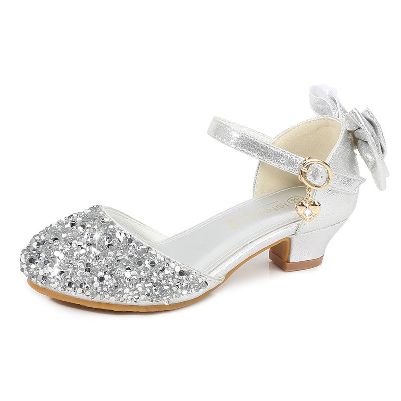 Mädchen Elegante Ballerina Sandalen mit Glitzerverzierung EB
