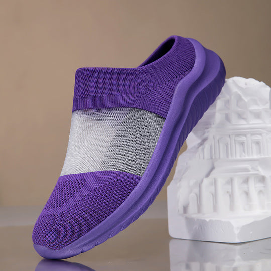 Damen bequeme Clogs aus atmungsaktivem Obermaterial EB