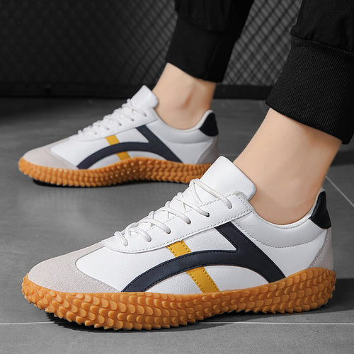 Unisex nan retro-urbaner Mesh-Sneaker mit profilierter Gummilaufsohle und Veloursleder-Zehenkappe EB