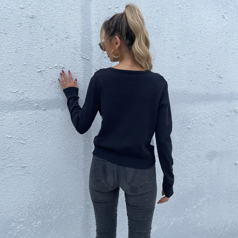 Damen Strickjacke mit Karomuster und modernen Akzenten EB