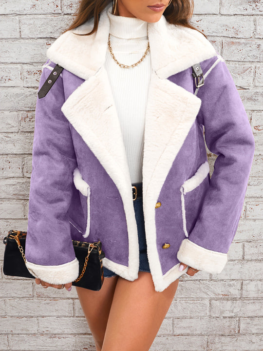 Damen Kuschelige Schaffelljacke EB