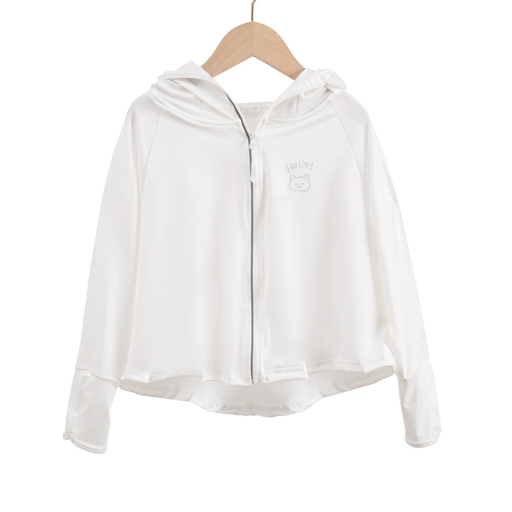 Damen Leichte Kapuzenjacke mit verspieltem Motiv EB