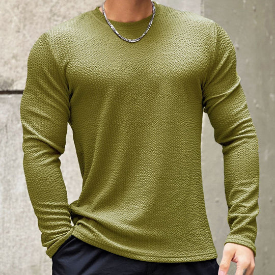 Herren Langarmshirt mit strukturiertem Gewebe EB