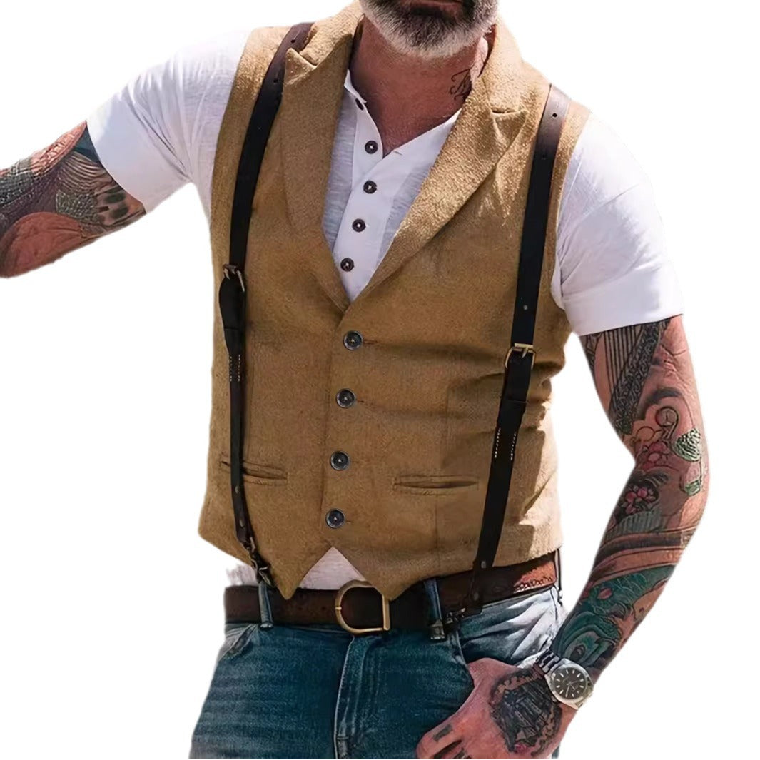 Herren elegante Weste mit praktischen Haltern EB