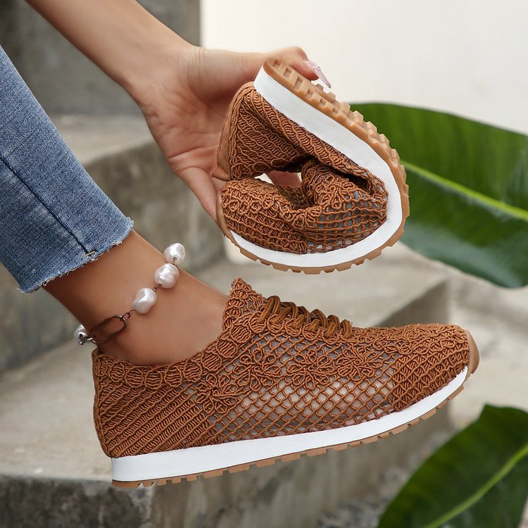 Damen atmungsaktive und flexible Netz-Sneaker EB
