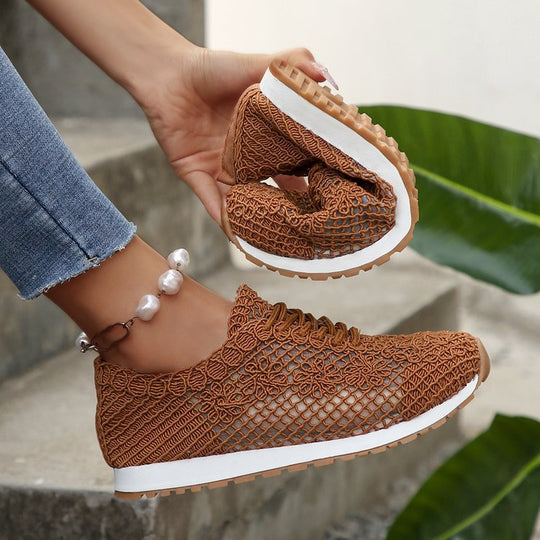 Damen atmungsaktive und flexible Netz-Sneaker EB