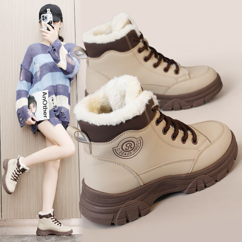 Damen warme Winterstiefel mit kuscheligem Innenfutter und rutschfester Sohle EB