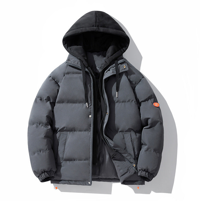 Herren gesteppte Winterjacke mit integriertem Kontrast-Kapuzeneinsatz und isolierender Thermofüllung EB