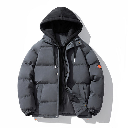 Herren gesteppte Winterjacke mit integriertem Kontrast-Kapuzeneinsatz und isolierender Thermofüllung EB