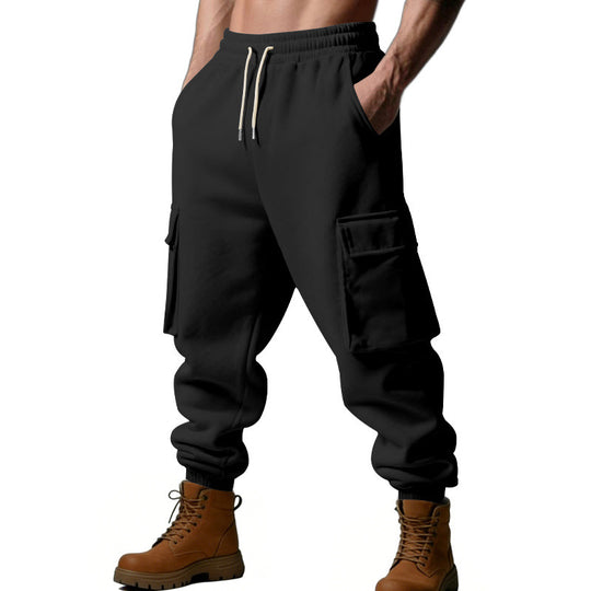 Herren Utility-Jogger mit Cargo-Taschen, Kordelzug und gerippten Bündchen EB